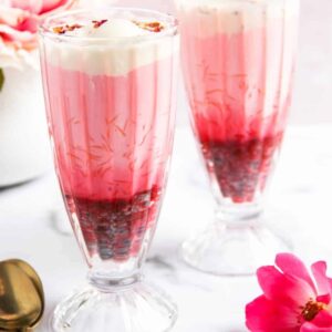 Rose Petal Malai Kulfi Falooda